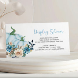 Blue Pumpkin Display Babyduschenkarte Begleitkarte