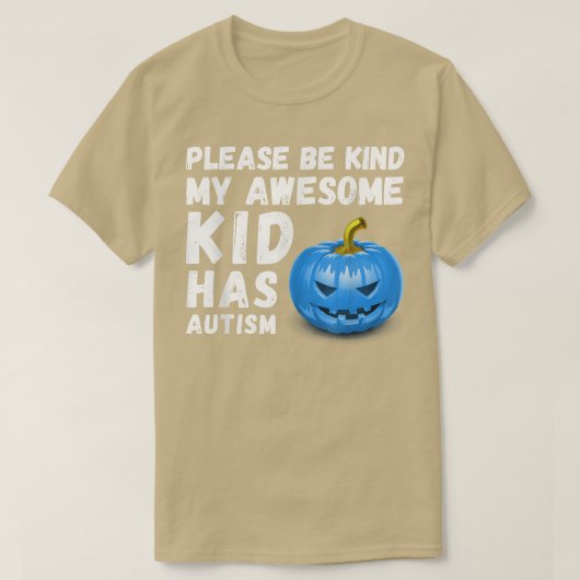 Blue Pumpkin Ecket Halloween sei nett mein Sohn ha T-Shirt (Design vorne)