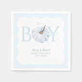 Blue Pumpkin Es ist eine junge, moderne Fall Baby Serviette (Vorderseite)