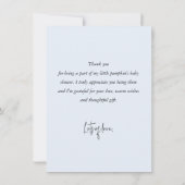 Blue Pumpkin Fall Baby Boy Dankeskarte (Rückseite)