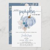 Blue Pumpkin | Fall Baby Dusche Einladung (Vorne/Hinten)