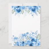 Blue Pumpkin Fall Baby Dusche Einladung (Rückseite)