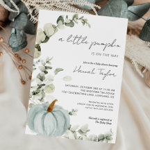 Blue Pumpkin Fall Baby Dusche