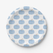 Blue Pumpkin Fall Baby Duschpapier Teller (Vorderseite)