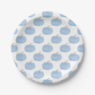 Blue Pumpkin Fall Baby Duschpapier Teller