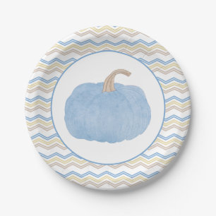 Blue Pumpkin Fall Birthday Party Teller