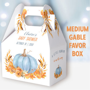 Blue Pumpkin Fall Boy Baby Dusche Medium Gable Geschenkschachtel
