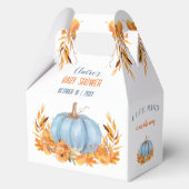 Blue Pumpkin Fall Boy Baby Dusche Medium Gable Geschenkschachtel (Vorderseite)