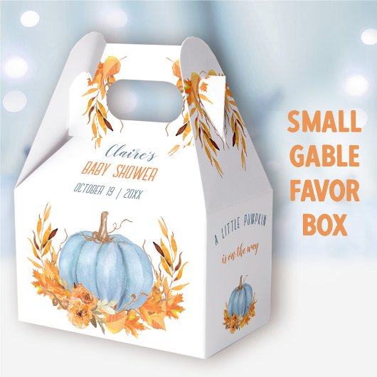 Blue Pumpkin Fall Boy Baby Showbox Geschenkschachtel