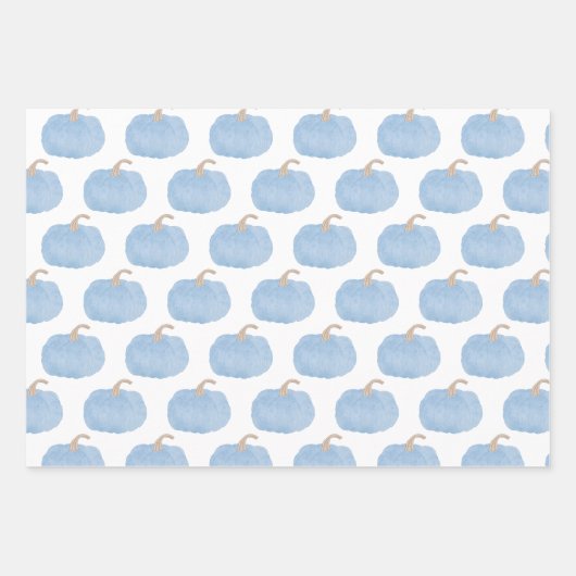 Blue Pumpkin Fall Geschenkpapier Set (Vorderseite 3)