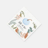 Blue Pumpkin Fall in Liebe Babydusche Serviette (Ecke)