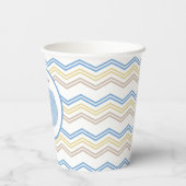 Blue Pumpkin Fall Party Paper Cups Pappbecher (Rückseite)