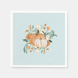 Blue Pumpkin Floral Herbstfarben, Serviette