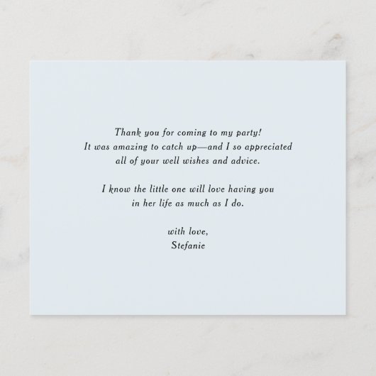 Blue Pumpkin Greenery Abschluss Danke Karte (Rückseite)