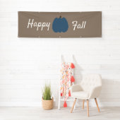 Blue Pumpkin Happy Fall Brown Banner (Insitu)