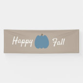 Blue Pumpkin Happy Fall Brown Banner (Horizontal)