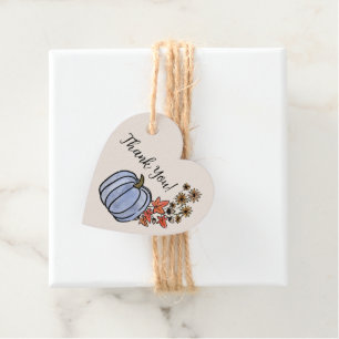 Blue Pumpkin Herbst Ernte Junge Babydusche Geschenkanhänger