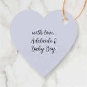 Blue Pumpkin Herbst Ernte Junge Babydusche Geschenkanhänger (Rückseite)