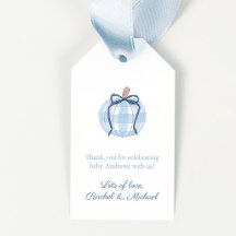 Blue Pumpkin mit Bow Baby Dusche