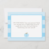 Blue Pumpkin Oh Boy Baby Showdown Danke (Rückseite)