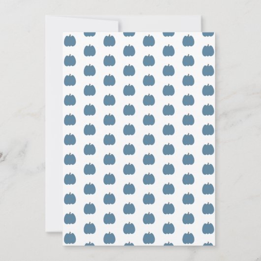 Blue Pumpkin Patch Halloween Pumpkins Wagon Einladung (Rückseite)