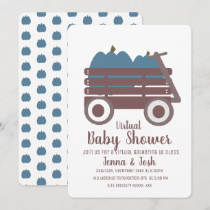 Blue Pumpkin Patch Virtual Baby Dusche Einladung