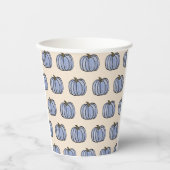 Blue Pumpkin Pattern Pappbecher (Vorderseite)