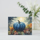 Blue Pumpkin - Postcard Postkarte (Stehend Vorderseite)