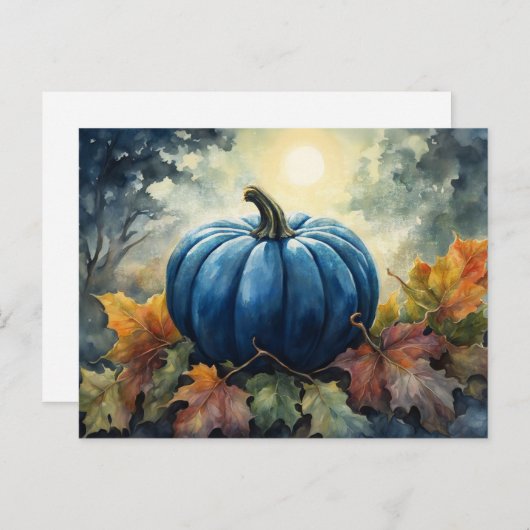 Blue Pumpkin - Postcard Postkarte (Vorne/Hinten)