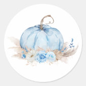 Blue Pumpkin Runder Aufkleber (Vorderseite)
