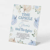 Blue Pumpkin Time Capsule Table Sign 8x10 Sockelschild (Vorderseite)