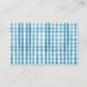 Blue Pumpkin Truck Baby Duschdusche Windelwaschkar Visitenkarte (Rückseite)