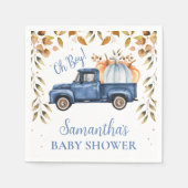 Blue Pumpkin Truck Baby Duschpapier Serviette (Vorderseite)