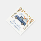 Blue Pumpkin Truck Baby Duschpapier Serviette (Ecke)