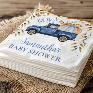 Blue Pumpkin Truck Baby Duschpapier Serviette