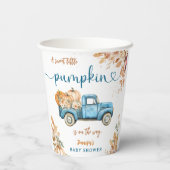 Blue Pumpkin Truck Baby Showdown Papier Pappbecher (Rückseite)