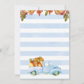 Blue Pumpkin Truck Birthday Einladung (Rückseite)