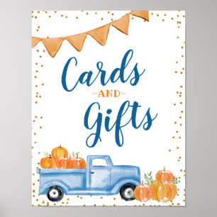 Blue Pumpkin Truck Cards and Gifts Signature Poste Poster