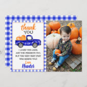 Blue Pumpkin Truck Danke Karte (Vorne/Hinten)