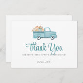 Blue Pumpkin Truck Dankeskarte (Vorne/Hinten)