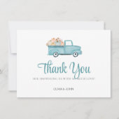 Blue Pumpkin Truck Dankeskarte (Vorderseite)