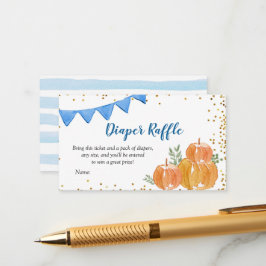 Blue Pumpkin Truck Diaper Raffekarte Begleitkarte