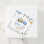 Blue Pumpkin Truck Fall Birthday Square Geschenkanhänger (Beispiel)