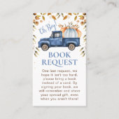 Blue Pumpkin Truck Foliage Buchanfrage Visitenkarte (Vorderseite)