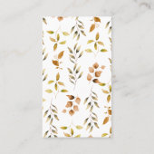 Blue Pumpkin Truck Foliage Diaper Einlage Visitenkarte (Rückseite)