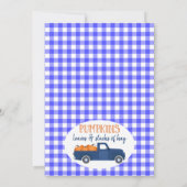 Blue Pumpkin Truck Geburtstag Danke Karte (Rückseite)