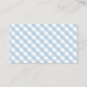 Blue Pumpkin Truck Gingham Diaper Raffle Ticket Begleitkarte (Rückseite)