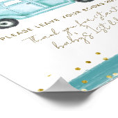 Blue Pumpkin Truck Modern Fall Baby Duschbuch Poster (Ecke)