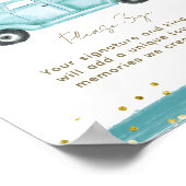 Blue Pumpkin Truck Modern Fall Baby Duschbuch Poster (Ecke)