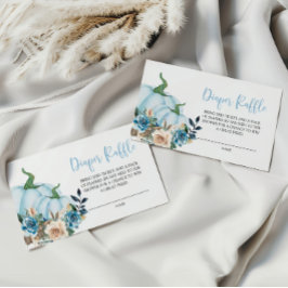 Blue Pumpkin und Blume Windeln Begleitkarte